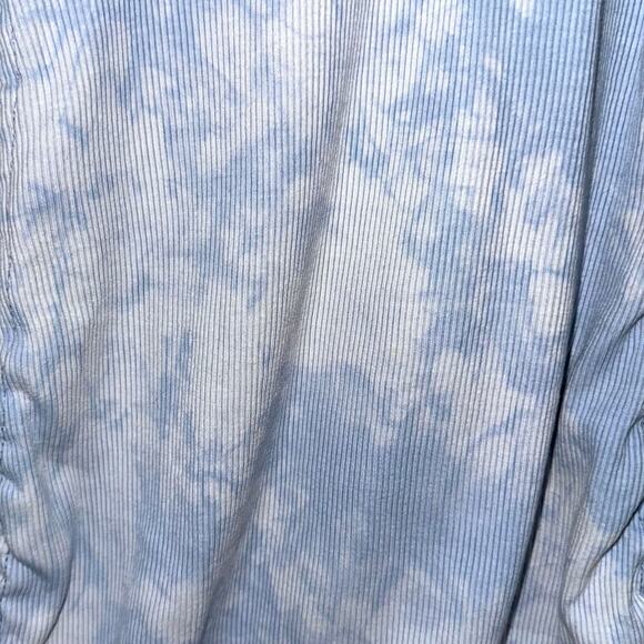 Garage Ria Sky Blue Tie Dye Side Ruched Ribbed Tank Mini Dress Size M - Picture 4 of 14